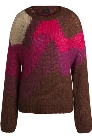 HUGO BOSS Maglione lavorato con motivo ispirato al paesaggio
