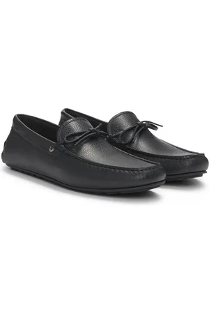HUGO BOSS Mocassini in pelle martellata con suola driver