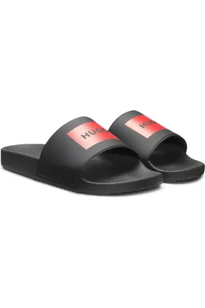 HUGO BOSS Sandali slider con fascia con logo