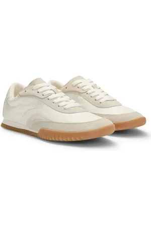 HUGO BOSS Sneakers low-top in tessuto e pelle scamosciata