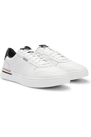 HUGO BOSS Sneakers in pelle con righe tipiche del marchio