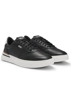 HUGO BOSS Sneakers in pelle con righe tipiche del marchio