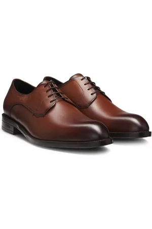 HUGO BOSS Scarpe Derby in pelle con doppie impunture
