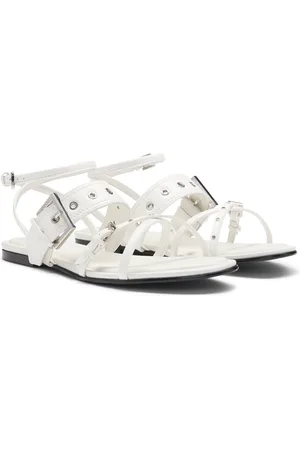 HUGO BOSS Sandali in pelle con occhielli e borchie in metallo