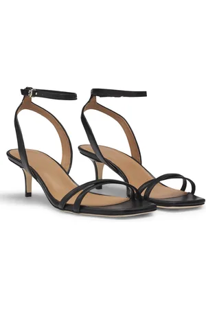 HUGO BOSS Sandali in pelle con monogramma Double B