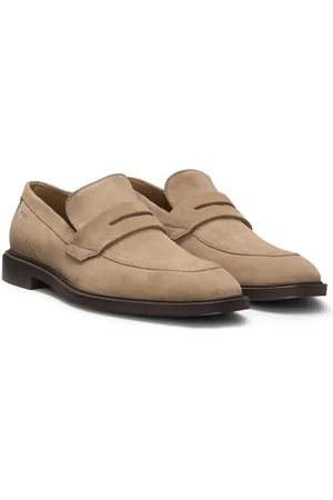 HUGO BOSS Mocassini penny in pelle scamosciata