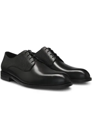 HUGO BOSS Scarpe Derby in pelle liscia e stampata