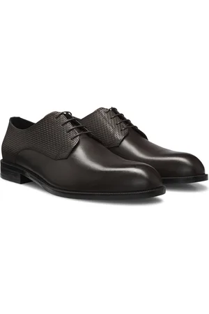 HUGO BOSS Scarpe Derby in pelle liscia e stampata