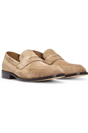 HUGO BOSS Mocassini penny in pelle scamosciata