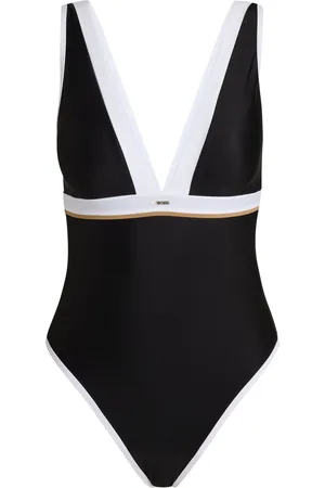 HUGO BOSS Costume intero con protezione SPF 50 nei colori tipici del marchio