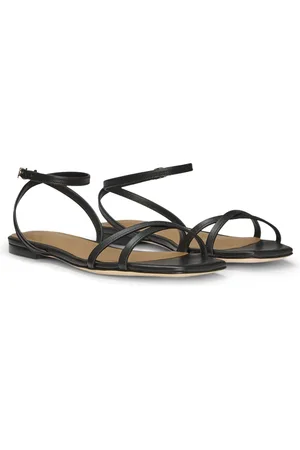 HUGO BOSS Sandali in pelle con monogramma Double B