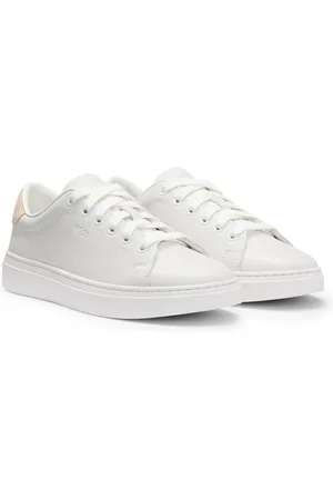 HUGO BOSS Sneakers in pelle con tallone in pelle scamosciata