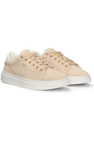 HUGO BOSS Sneakers in pelle scamosciata con tallone in pelle
