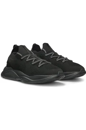 HUGO BOSS Sneakers stile runner con tomaia in maglia e logo a bolle