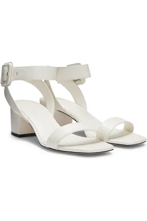 HUGO BOSS Sandali in pelle con cinturino alla caviglia con fibbia