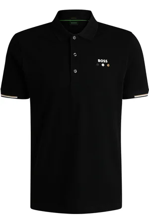 HUGO BOSS Polo Paddy sportiva in cotone mercerizzato con dettagli effetto reticolo