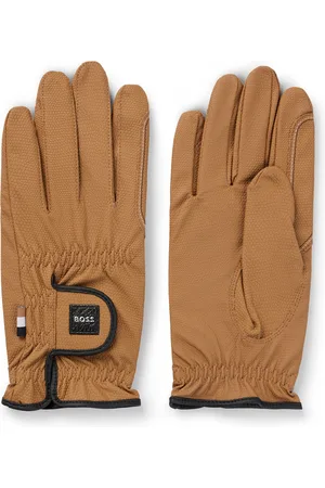 HUGO BOSS Guanti da equitazione in similpelle