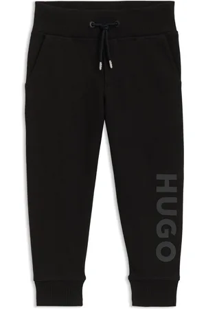 HUGO BOSS Pantaloni della tuta per bambini in misto cotone con logo stampato
