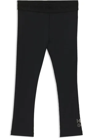HUGO BOSS Leggings per bambini in jersey elasticizzato con logo borchiato