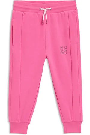 HUGO BOSS Pantaloni della tuta per bambini in misto cotone con logo con borchie
