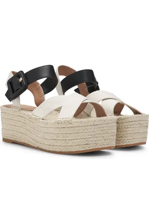 HUGO BOSS Espadrillas con fascette in pelle e tela e suola con plateau