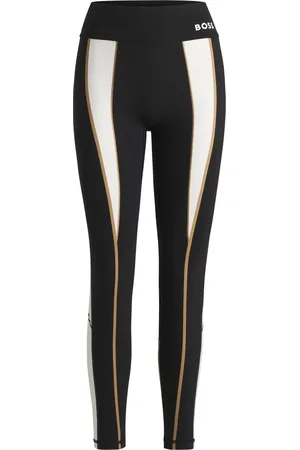 HUGO BOSS Leggings dinamici in tessuto super elasticizzato con dettagli a contrasto