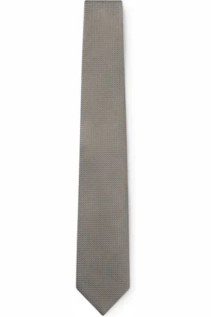 HUGO BOSS Cravatta in misto seta con motivo jacquard