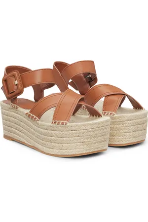 HUGO BOSS Sandali in pelle con plateau