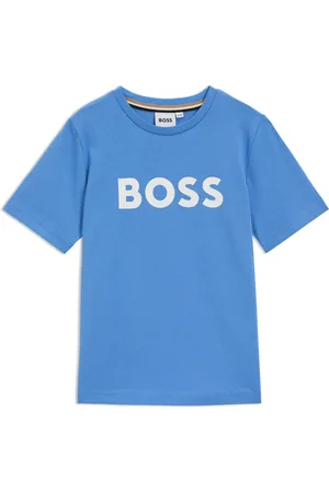 HUGO BOSS T-shirt per bambini in cotone con logo stampato