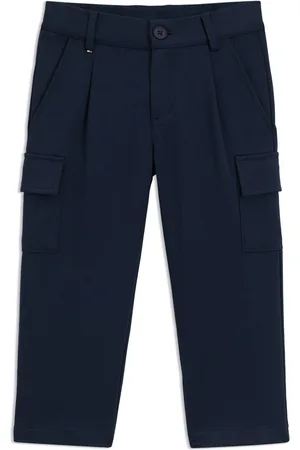 HUGO BOSS Pantaloni cargo con fit comodo per bambini realizzati in tessuto piqué elasticizzato