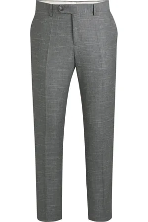 HUGO BOSS Pantaloni slim fit in misto lana vergine a motivi