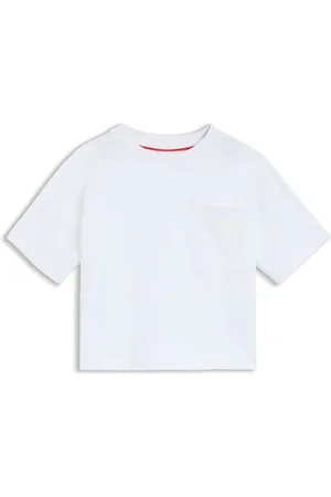 HUGO BOSS T-shirt per bambini in jersey di cotone con tasca applicata