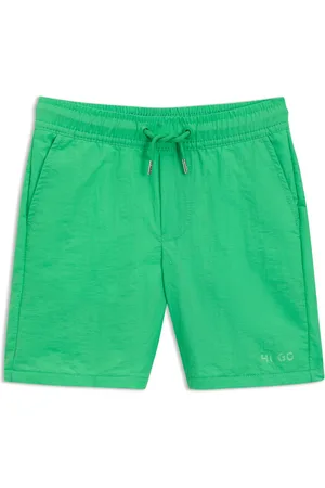 HUGO BOSS Boxer da mare per bambini in stile surfista con logo stampato