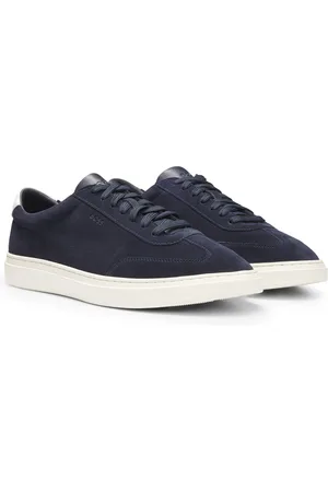 HUGO BOSS Sneakers in pelle scamosciata con suola in gomma