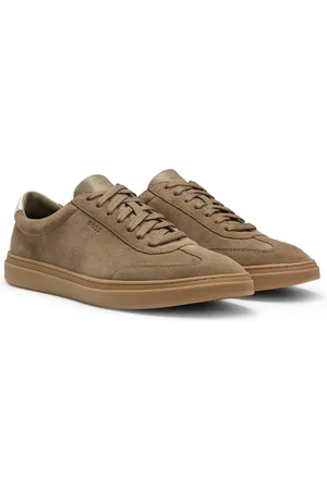 HUGO BOSS Sneakers in pelle scamosciata con suola in gomma