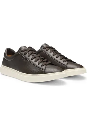 HUGO BOSS Sneakers in pelle martellata con suola in gomma