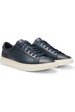 HUGO BOSS Sneakers in pelle martellata con suola in gomma