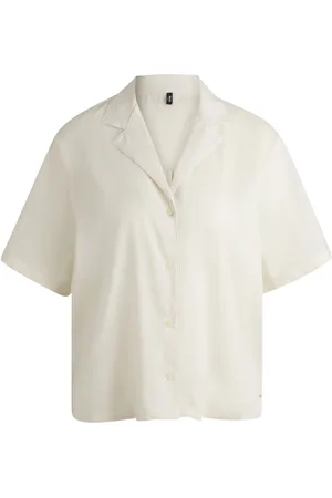 HUGO BOSS Top da spiaggia in cotone con spacchi laterali