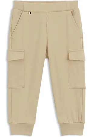 HUGO BOSS Pantaloni cargo per bambini in piqué elasticizzato