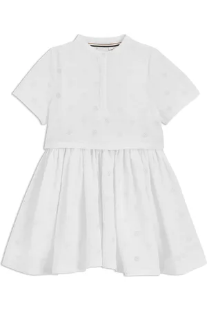 HUGO BOSS Vestito da bambina due in uno con monogrammi Double B