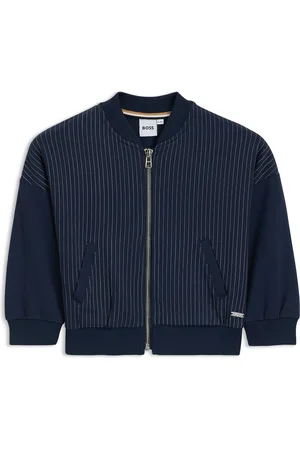 HUGO BOSS Cardigan per bambini in tessuto elasticizzato a righe