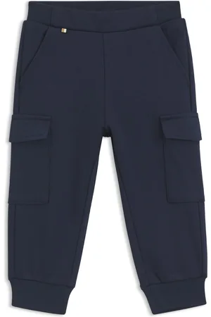 HUGO BOSS Pantaloni cargo per bambini in piqué elasticizzato