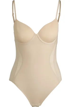 HUGO BOSS Body elasticizzato con coppe fisse e inserti in mesh