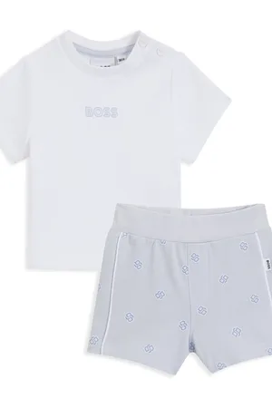 HUGO BOSS Set per neonati con bermuda e T-shirt in confezione regalo