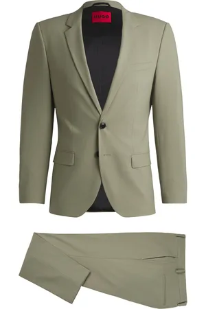 HUGO BOSS Abito slim fit in misto lana elasticizzato ad alte prestazioni