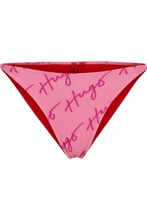 HUGO BOSS Slip per bikini ad asciugatura rapida con loghi scritti a mano