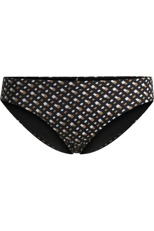 HUGO BOSS Slip per bikini con stampa del monogramma e ciondolo con logo