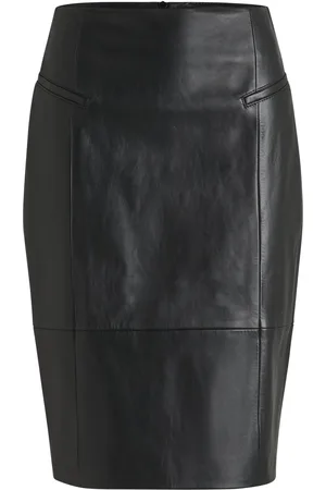 HUGO BOSS Gonna a tubino in pelle lucida