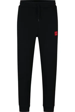 HUGO BOSS Pantaloni della tuta in terry di cotone con etichetta con logo