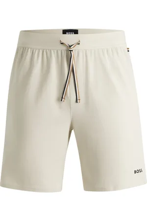 HUGO BOSS Bermuda del pigiama in cotone elasticizzato con logo stampato